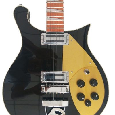 Custom Nova Black Jetglo 620 Solid Body Padauk Fretboard Guitar
