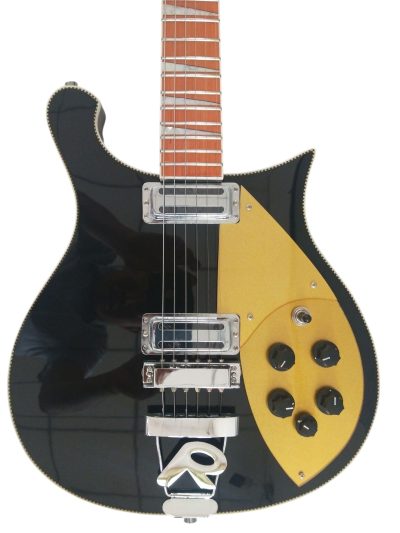 Custom Nova Black Jetglo 620 Solid Body Padauk Fretboard Guitar
