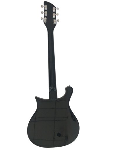 Custom Nova Black Jetglo 620 Solid Body Padauk Fretboard Guitar - Image 5
