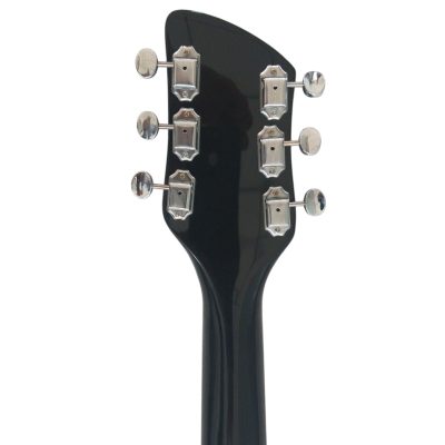 Custom Nova Black Jetglo 620 Solid Body Padauk Fretboard Guitar - Image 4