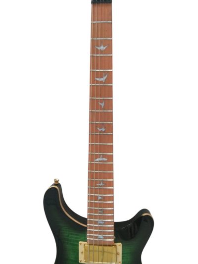 Custom Monarch Green Burst Flame Maple Top Electric Guitar - Image 5