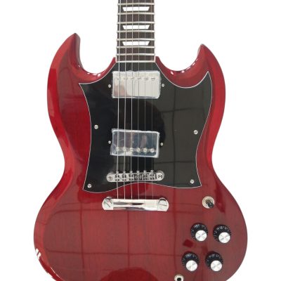 Custom Crown SG Cherry Red Angus Dual Humbucker Pickups Guitar