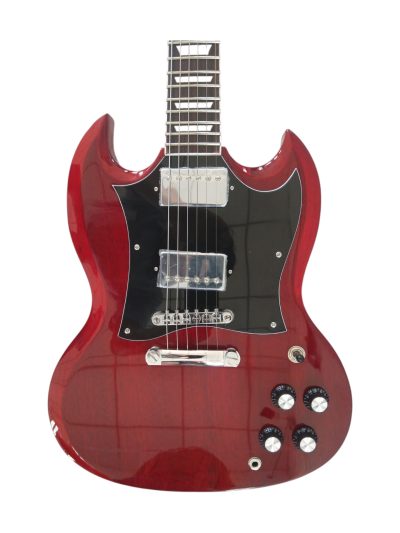 Custom Crown SG Cherry Red Angus Dual Humbucker Pickups Guitar