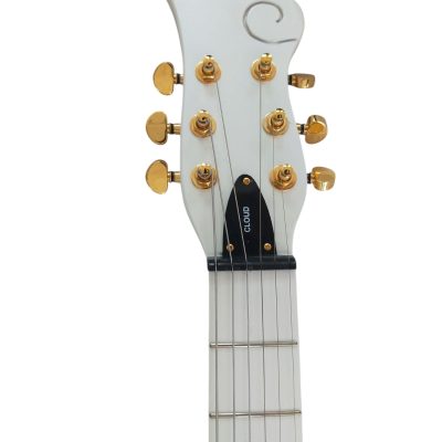Custom Ember Prince Cloud Pearl White Electric Guitar - Image 8