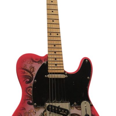 Custom Regent Pink Paisley Maple Fretboard 6 String Electric Guitar - Image 2