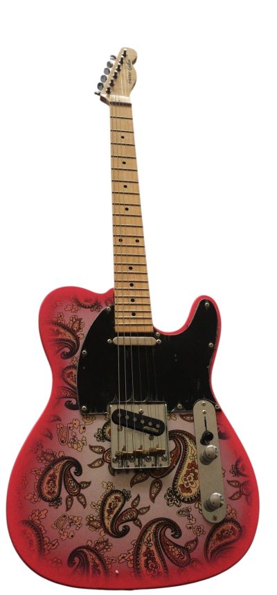 Custom Regent Pink Paisley Maple Fretboard 6 String Electric Guitar - Image 2