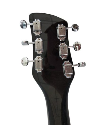 Custom Nova Padauk Fretboard Black Jetglo 325C64 21 Inch Scale Lennon Length Electric Guitar - Image 7