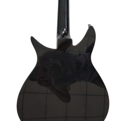 Custom Nova Padauk Fretboard Black Jetglo 325C64 21 Inch Scale Lennon Length Electric Guitar - Image 6