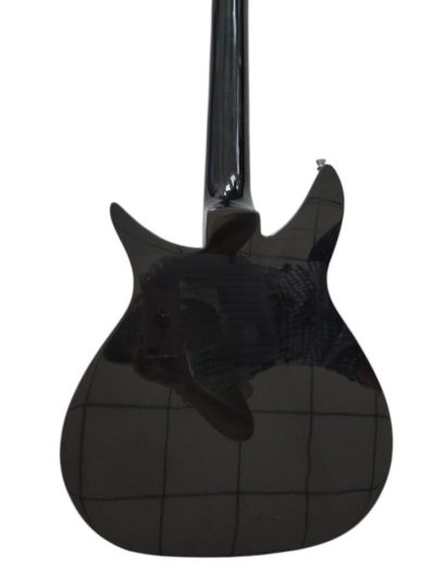Custom Nova Padauk Fretboard Black Jetglo 325C64 21 Inch Scale Lennon Length Electric Guitar - Image 6