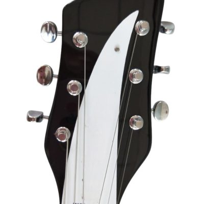 Custom Nova Padauk Fretboard Black Jetglo 325C64 21 Inch Scale Lennon Length Electric Guitar - Image 5