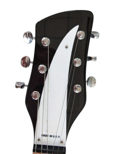 Custom Nova Padauk Fretboard Black Jetglo 325C64 21 Inch Scale Lennon Length Electric Guitar - Image 5