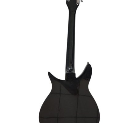 Custom Nova Padauk Fretboard Black Jetglo 325C64 21 Inch Scale Lennon Length Electric Guitar - Image 4