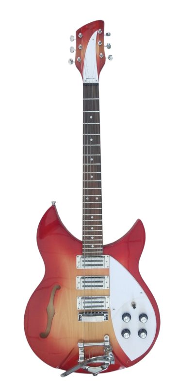 Custom Nova 325 Cherry Fireglo 6 String Fhole Neck Through Body 25.5 Inch Scale length - Image 8