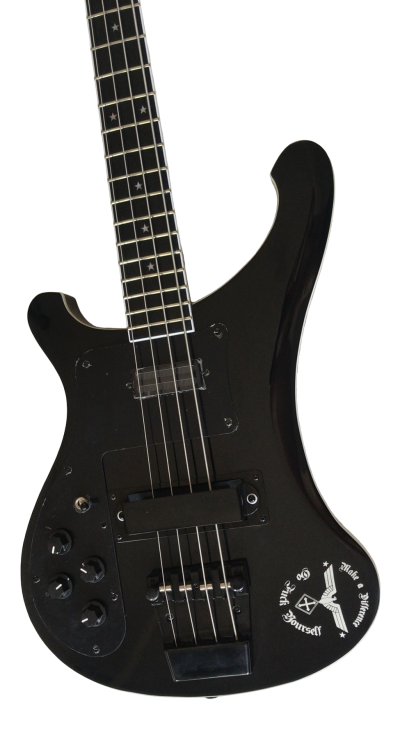 Custom Nova 4003 Black Jetglo 4 String Bass Neck Through Body Personalized Body Design