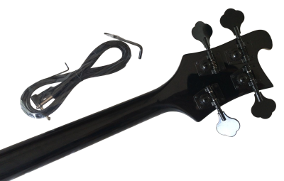 Custom Nova 4003 Black Jetglo 4 String Bass Neck Through Body Personalized Body Design - Image 6