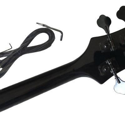 Custom Nova 4003 Black Jetglo 4 String Bass Neck Through Body Personalized Body Design - Image 6