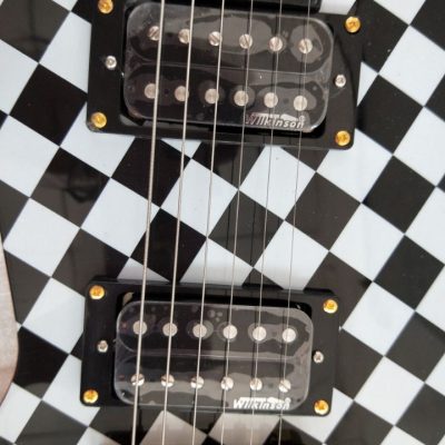 Custom Crown Rick Hamer Korina Checkerboard 6 String Electric Guitar - Image 3