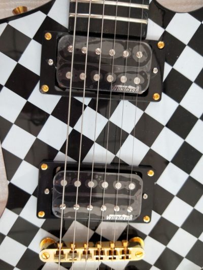 Custom Crown Rick Hamer Korina Checkerboard 6 String Electric Guitar - Image 3