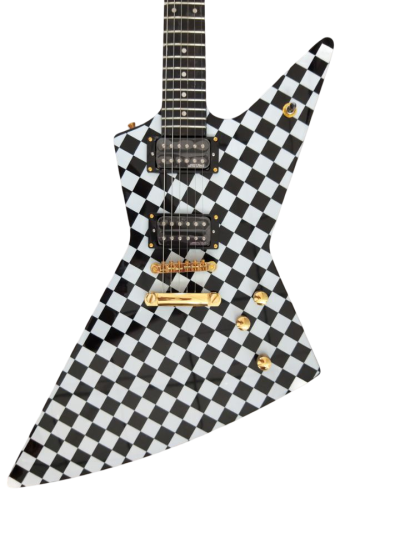 Custom Crown Rick Hamer Korina Checkerboard 6 String Electric Guitar