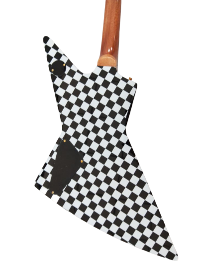 Custom Crown Rick Hamer Korina Checkerboard 6 String Electric Guitar - Image 7