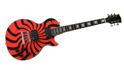 Custom Crown Buzzsaw Bullseye Zakk Wylde Brick Orange Electric Guitar - Image 4