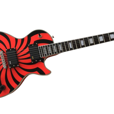 Custom Crown Buzzsaw Bullseye Zakk Wylde Brick Orange Electric Guitar - Image 4