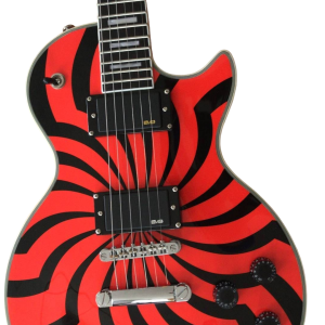 Custom Crown Buzzsaw Bullseye Zakk Wylde Brick Orange Electric Guitar