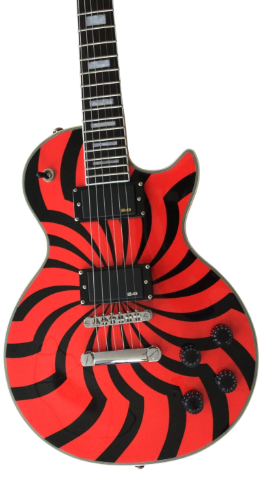 Custom Crown Buzzsaw Bullseye Zakk Wylde Brick Orange Electric Guitar