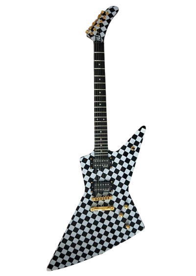 Custom Crown Rick Hamer Korina Checkerboard 6 String Electric Guitar - Image 5