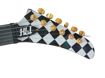Custom Crown Rick Hamer Korina Checkerboard 6 String Electric Guitar - Image 6