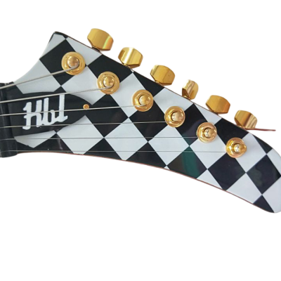 Custom Crown Rick Hamer Korina Checkerboard 6 String Electric Guitar - Image 6