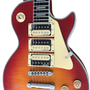 Custom Crown Heritage Cherry Sunburst Electric Guitar 3 Pickups