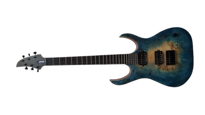 Custom Onyx Duvell Supernova Blue 6 String Guitar - Image 3