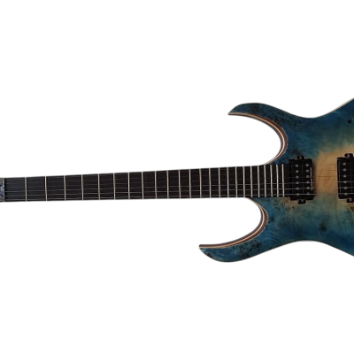 Custom Onyx Duvell Supernova Blue 6 String Guitar - Image 3