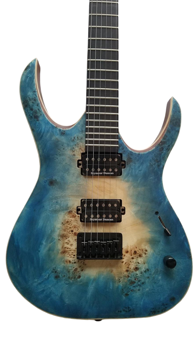 Custom Onyx Duvell Supernova Blue 6 String Guitar