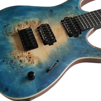 Custom Onyx Duvell Supernova Blue 6 String Guitar - Image 5