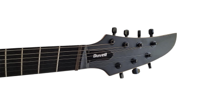 Custom Onyx Duvell Multi Scale Fanned Frets Supernova Blue 7 String Guitar - Image 4