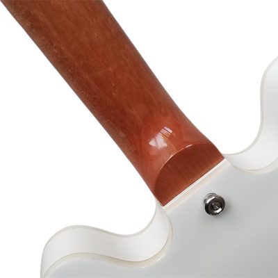 Custom Crown AVA ES333 Tom DeLonge White Fhole Semi Hollow Jazz Electric Guitar - Image 9
