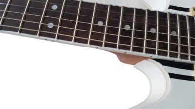 Custom Crown AVA ES333 Tom DeLonge White Fhole Semi Hollow Jazz Electric Guitar - Image 6