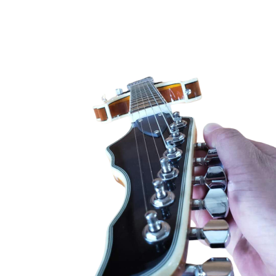 Custom Vesper Languedoc Region Trey Fhole Koa Yellow Quilted Maple Top Finish Bracing Inside Electric Guitar - Image 5