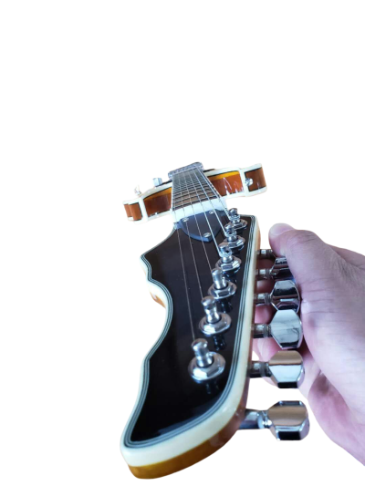Custom Vesper Languedoc Region Trey Fhole Brown Guitar - Image 4