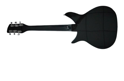 Custom Nova Ebony Fretboard Black Jetglo 325C64 21 Inch Scale Lenght Guitar - Image 7