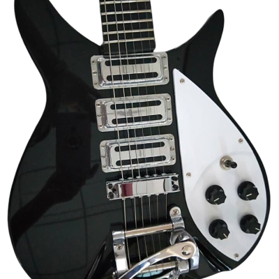 Custom Nova Ebony Fretboard Black Jetglo 325C64 21 Inch Scale Lenght Guitar