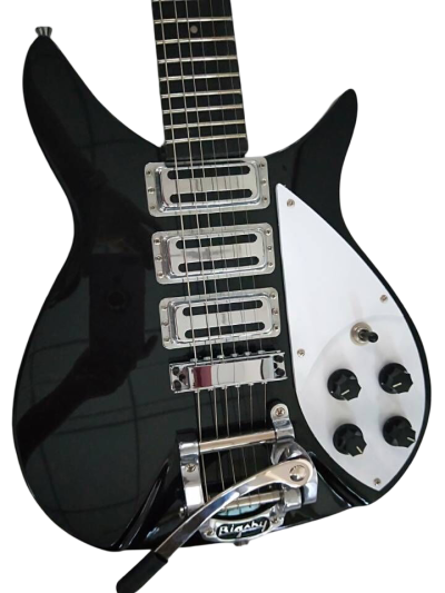 Custom Nova Ebony Fretboard Black Jetglo 325C64 21 Inch Scale Lenght Guitar