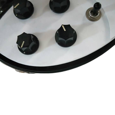 Custom Nova Ebony Fretboard Black Jetglo 325C64 21 Inch Scale Lenght Guitar - Image 4