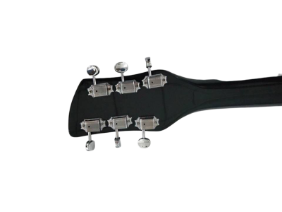 Custom Nova Ebony Fretboard Black Jetglo 325C64 21 Inch Scale Lenght Guitar - Image 8