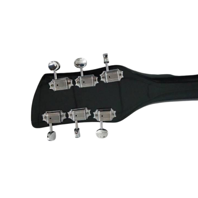 Custom Nova Ebony Fretboard Black Jetglo 325C64 21 Inch Scale Lenght Guitar - Image 8