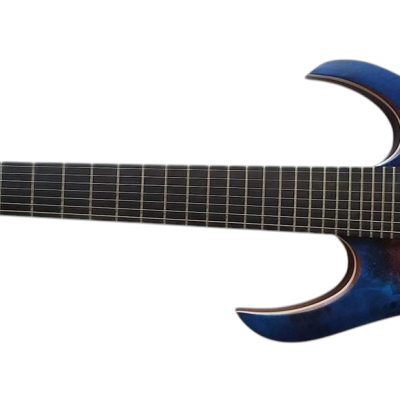 Custom Onyx Duvell Elite Purple Blue 7 String Electric Guitar - Image 6