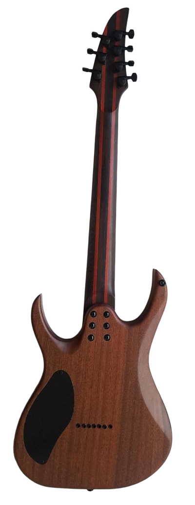 Custom Onyx Duvell Elite Purple Blue 7 String Electric Guitar - Image 12