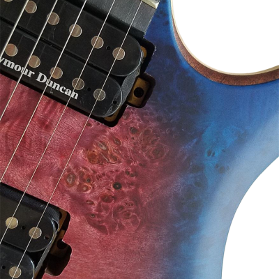 Custom Onyx Duvell Elite Purple Blue 7 String Electric Guitar - Image 10